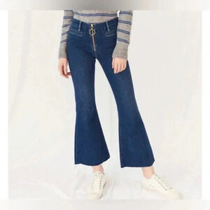 M.I.H Marrakesh Jean High Rise Kick Flare Denim Frayed Hem Womens Size 29